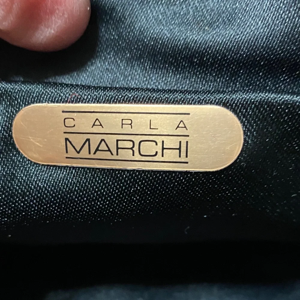 Elegant vintage Carla Marchi Sequin beaded copper silver and gold Evening Bag